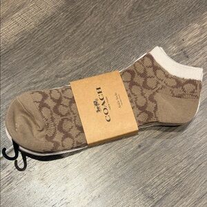 Coach Tan Patterned Socks